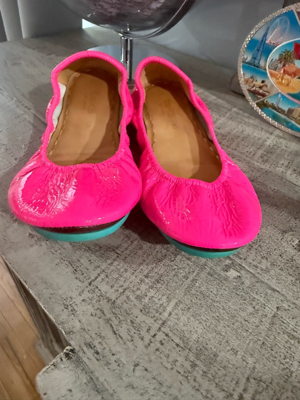 Tieks Women's Ballet Flats- Neon Pop Pink Size 10 - Picture 4 of 8
